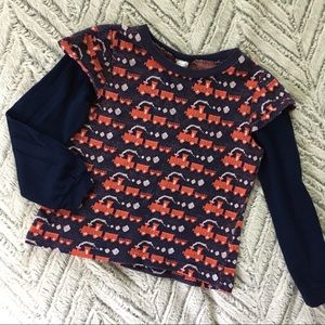 Vintage Train Knit Layered Long-Sleeve Tee 5